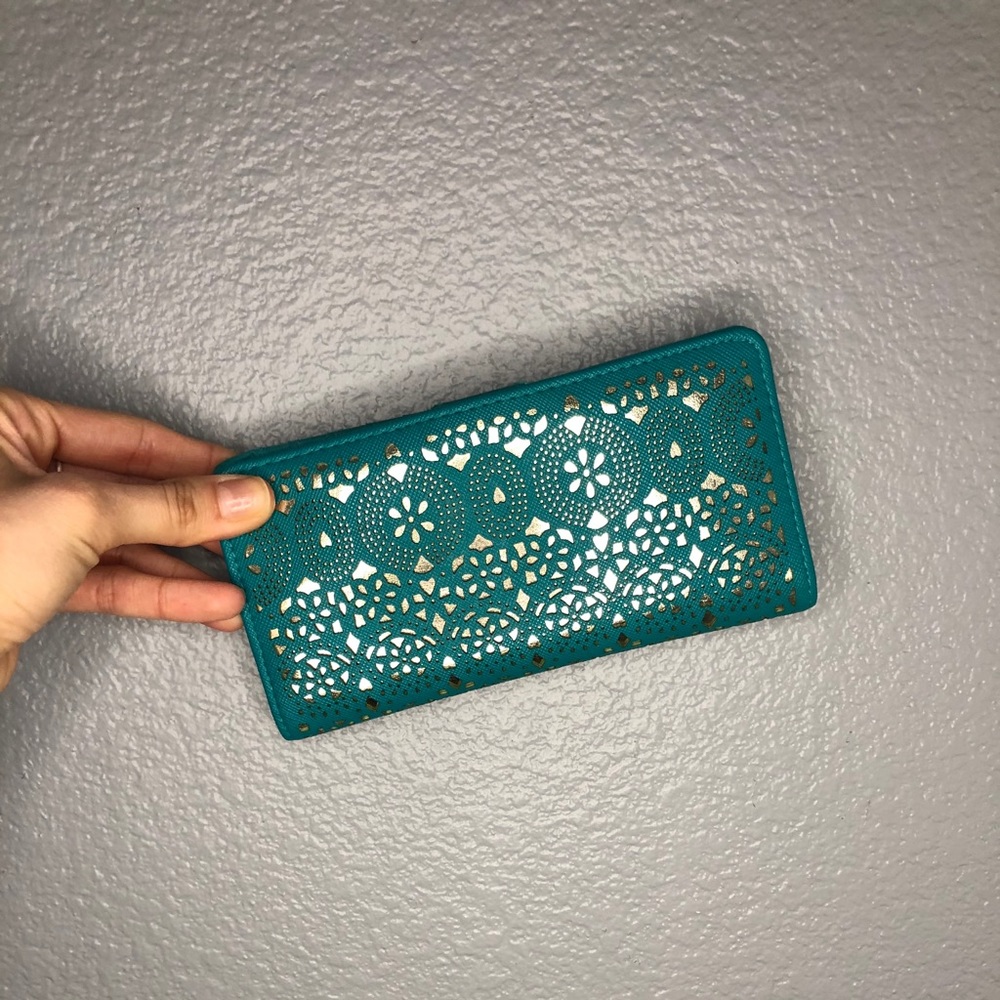 Teal and Gold Wallet